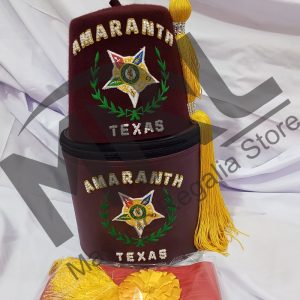 Amaranth Regalia Fez With Box & Sashe